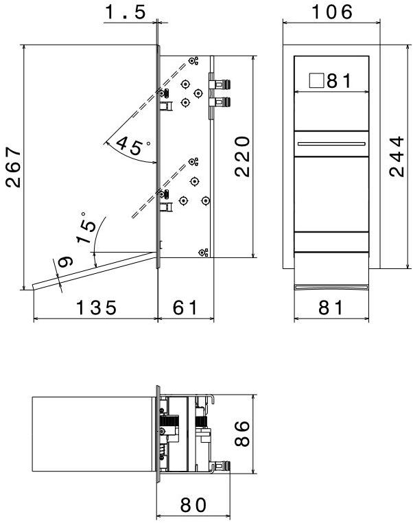 newform Настенный смеситель для раковины водопад из нержавеющей стали Aqualite 69236e - Вид №1