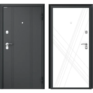 Дверь входная металлическая Оптим 98x205 см правая цвет белая графика