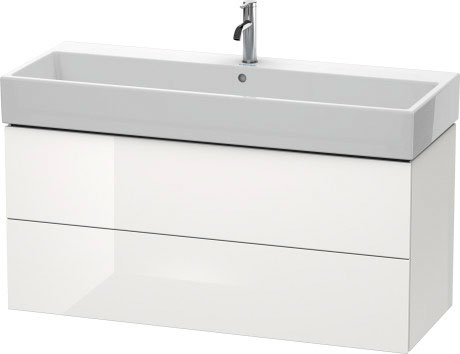 LC627901212 L-Cube Тумбочка подвесная Дуб брашированный, натуральный шпон Duravit - Вид №2