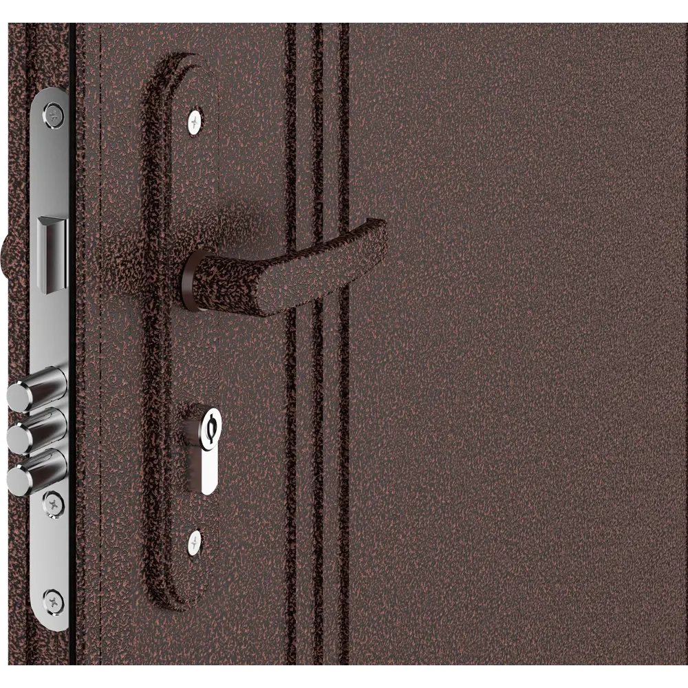 Дверь входная металлическая Ламистайл, 880 мм, правая, цвет венге DOORHAN STLM-2172605 - Вид №1