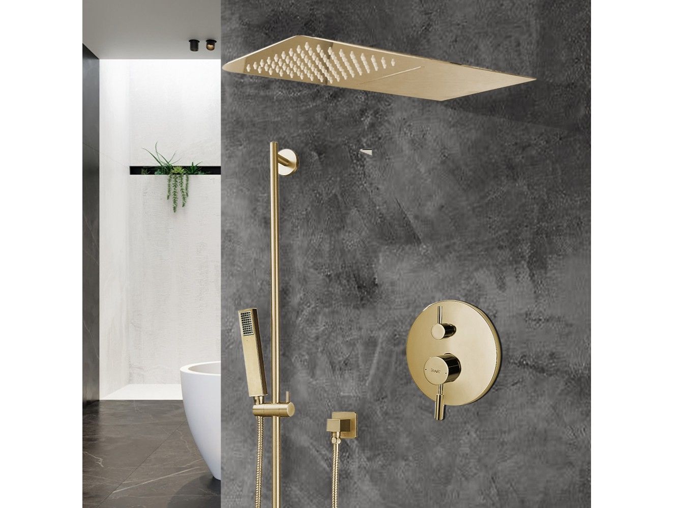 Латунь термостатический смеситель для душа с душем Fontana Showers FS1052 / FS1077 ARCH-00025037 - Вид №4