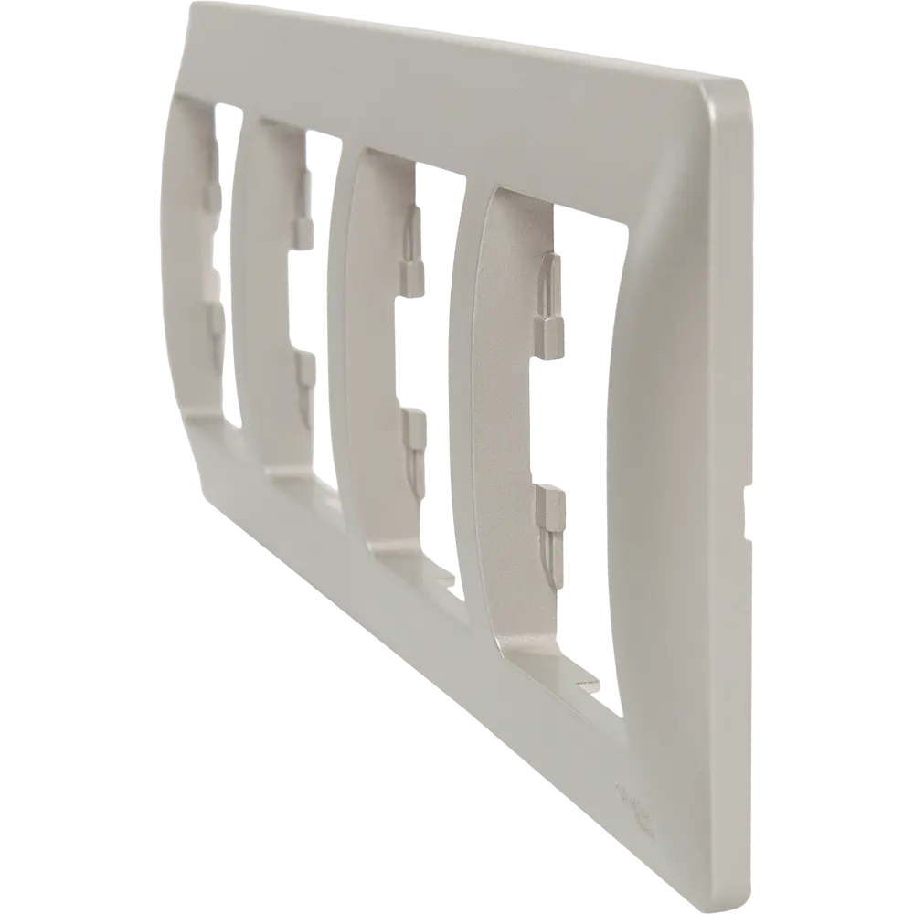 Рамка Schneider Electric Glossa 4-местная платина для розеток и выключателей 84693681 STLM-0053776 - Вид №2