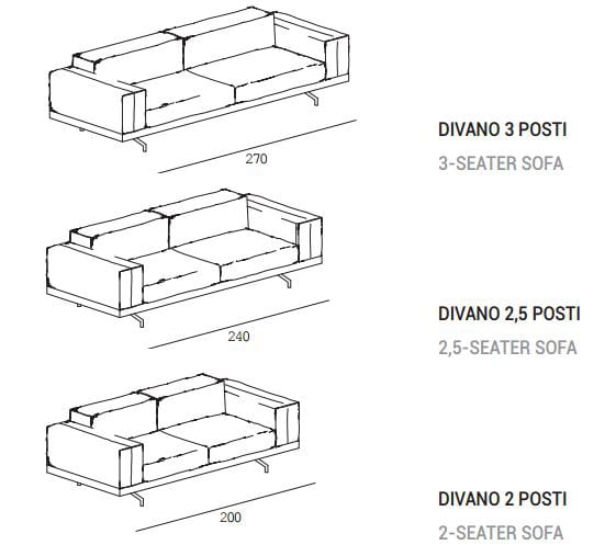 3-местный тканевый диван Dall'Agnese POLDO ARCH-00129209 - Вид №3