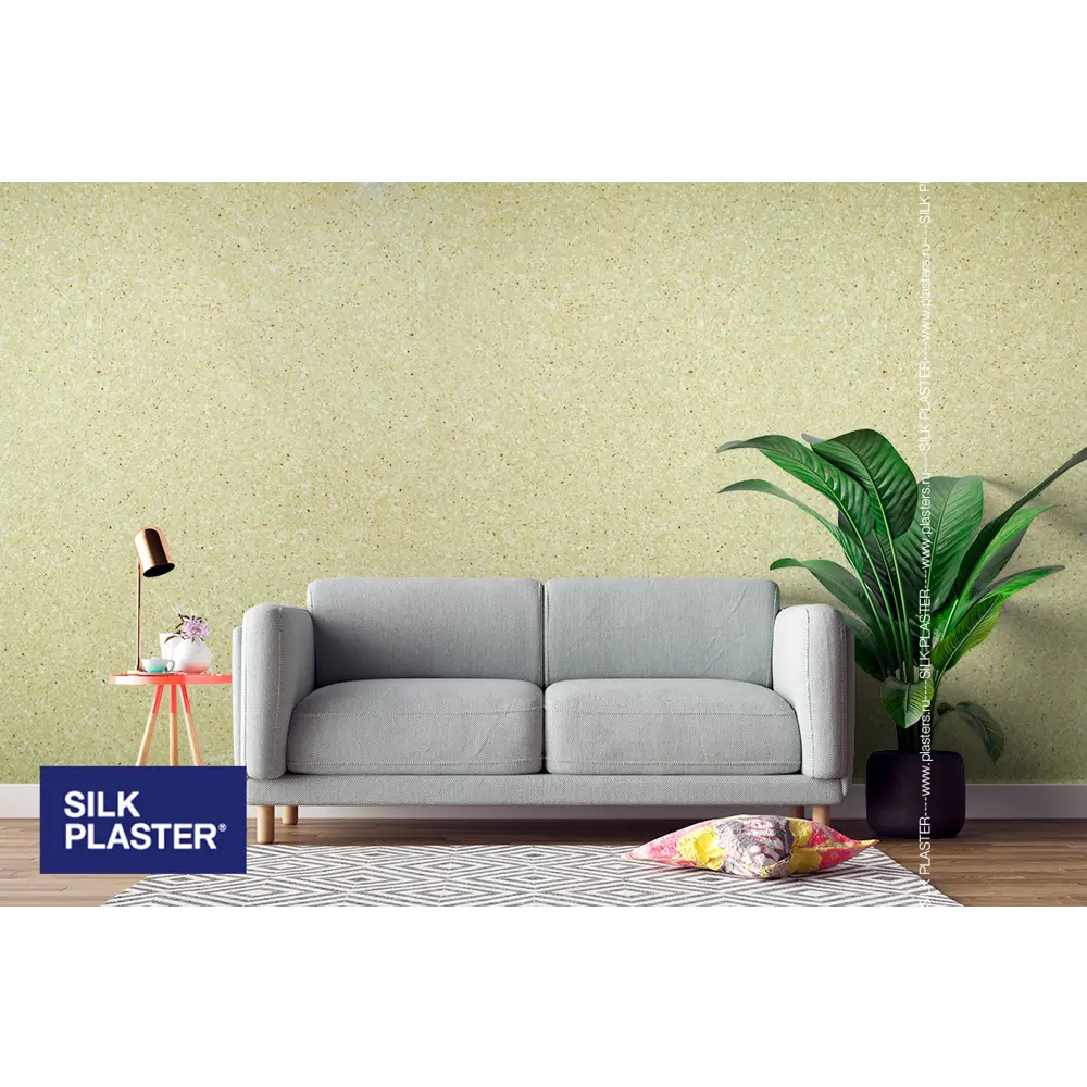 Жидкие обои Silk Plaster Absolute А305 0.83 кг цвет фисташковый 82736077 STLM-2158682  - Вид №3