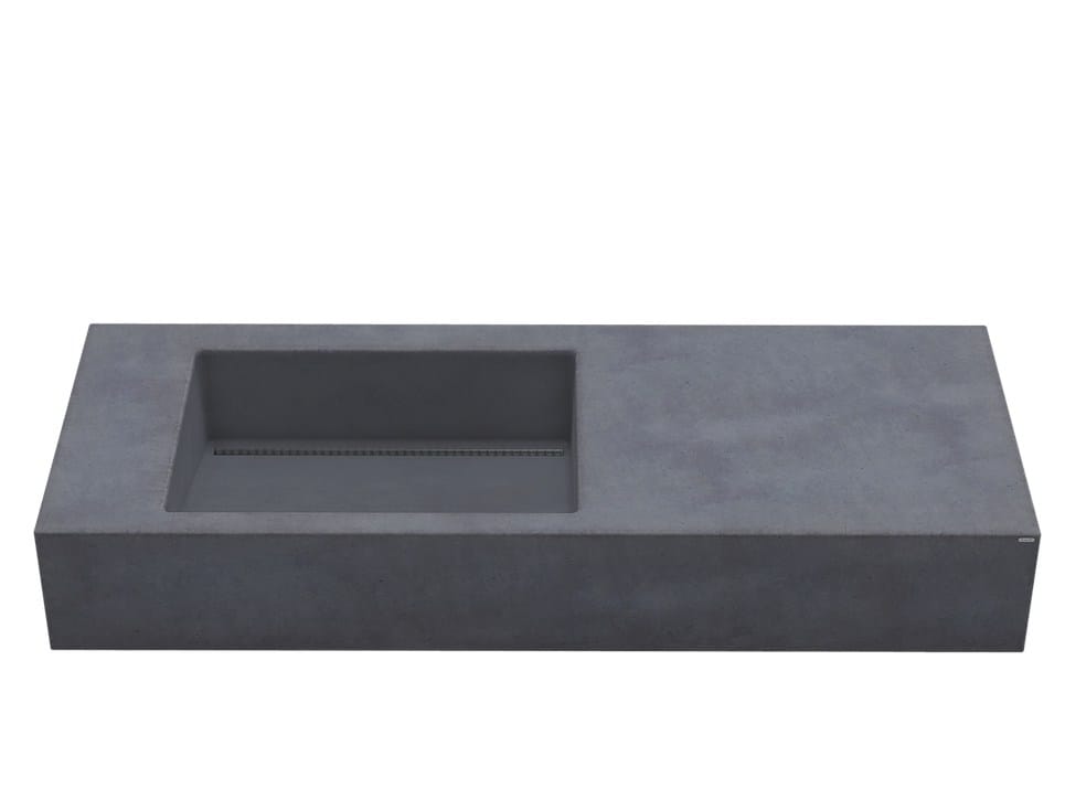 Бетонный одиночный подвесной умывальник Gravelli SLANT 01 ARCH-00101781 - Вид №5