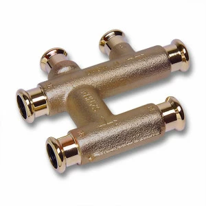 185801221522 SANHA 8580.1 пресс-распределитель, ВПр, бронза 22x15x22 мм