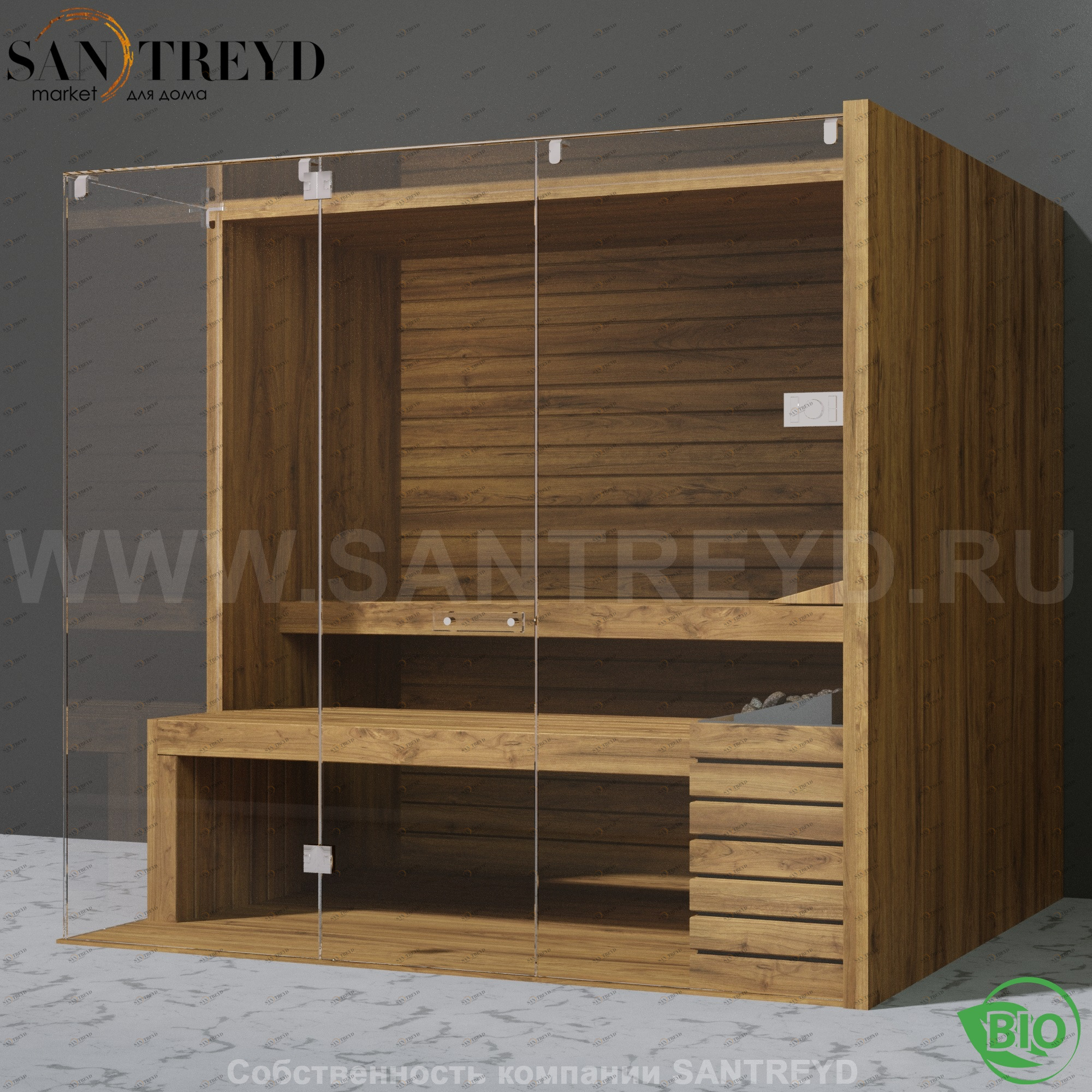 Effegibi SKY CORNER 105 BI55410027 Био-сауна. Мощность: 12 кВт макс. Размеры: длина 230 см, ширина 200 см. Отделка: осина термообработанная.