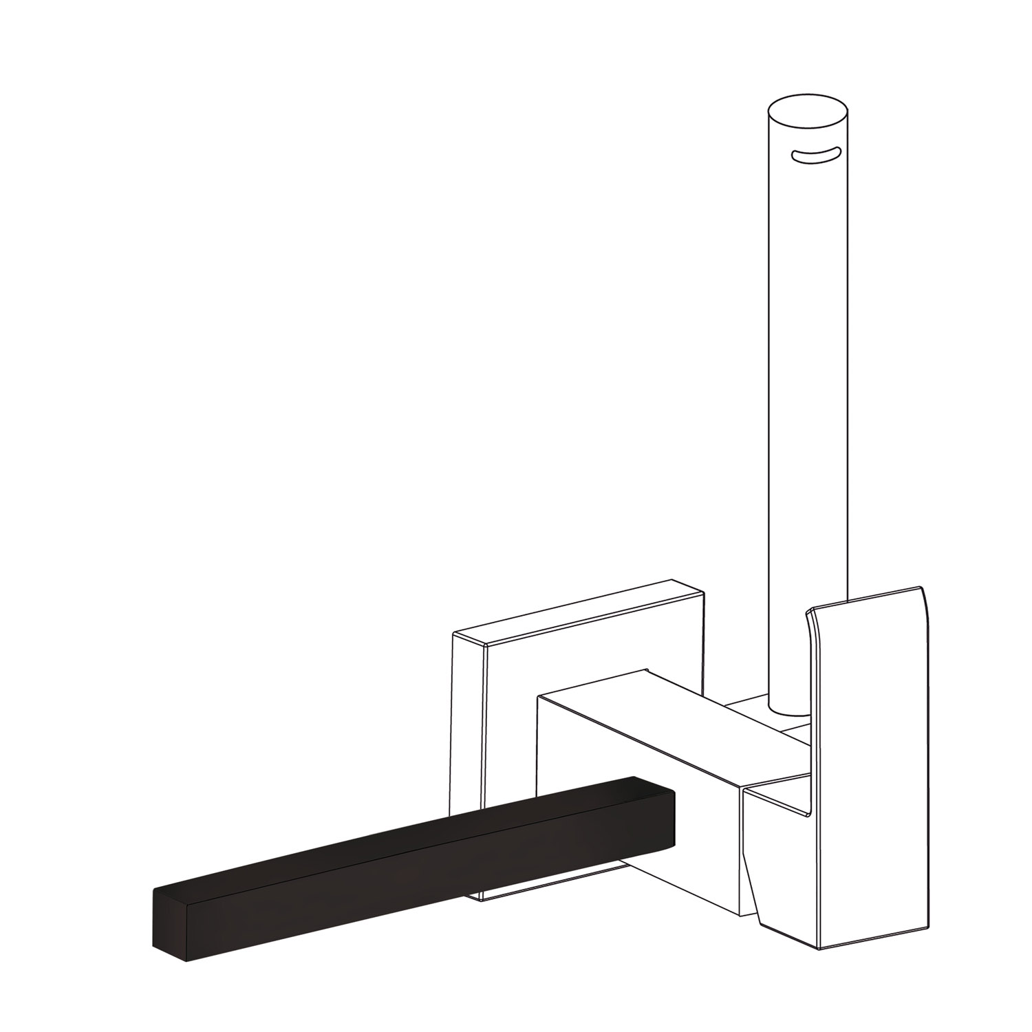 Аксессуар для полотенцесушителя для смесителя унитаза с душем-03412402NM TRES 