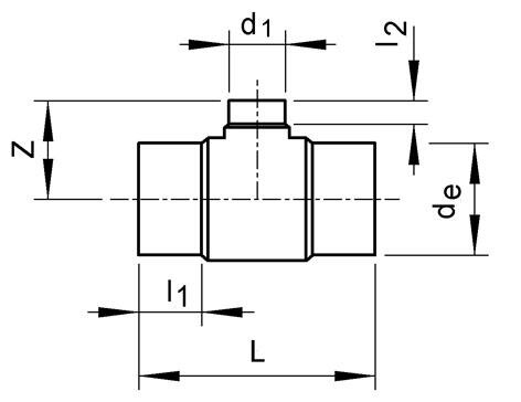 SANIT 235485000100090 Тройник 90 °, PE 100, SDR 11, короткое, снижение  - Вид №1