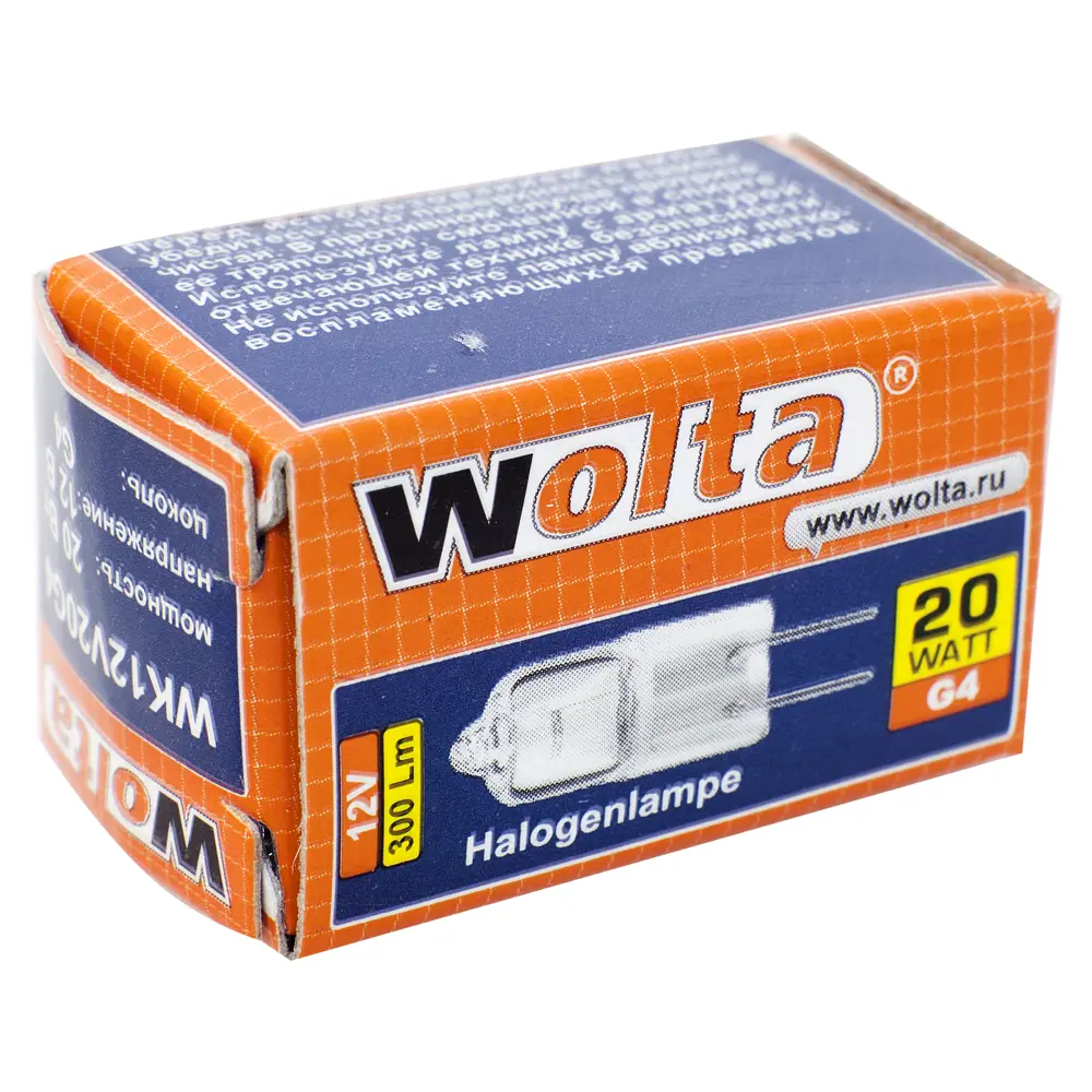 Лампа галогенная Wolta капсула G4 20 Вт 12 В свет тёплый белый STLM-2180848 - Вид №1