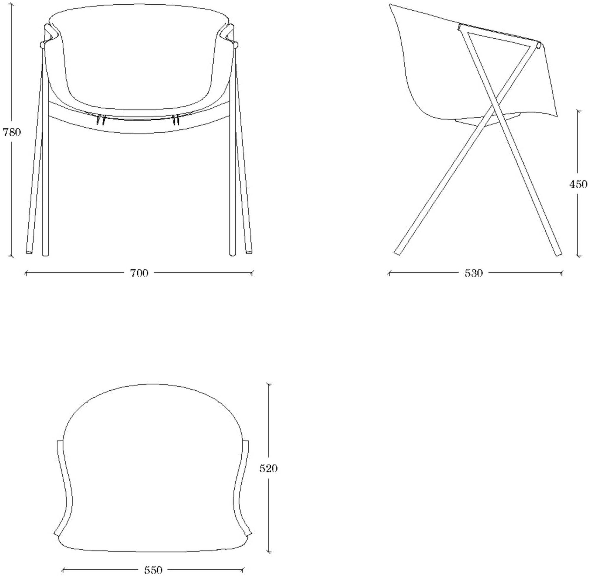 ONDARRETA Стул из полипропилена с подлокотниками со встроенной подушкой Bai sun-id-1442540 - Вид №4
