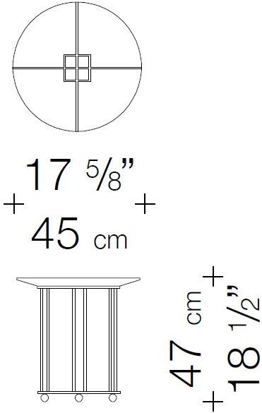 Garbarino Круглый журнальный столик из лакированного дерева Aureola Aur cf1 c  - Вид №2