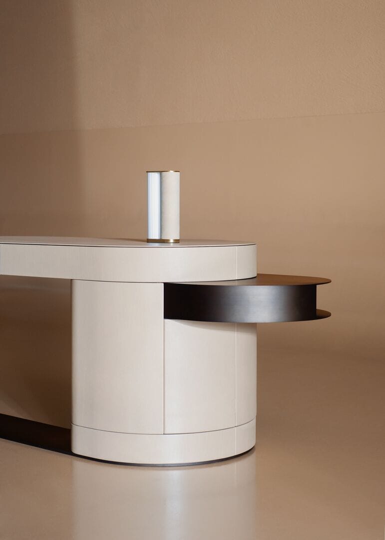 Кожаный письменный стол с ящиками Baxter смесь ARCH-00035486 - Вид №5