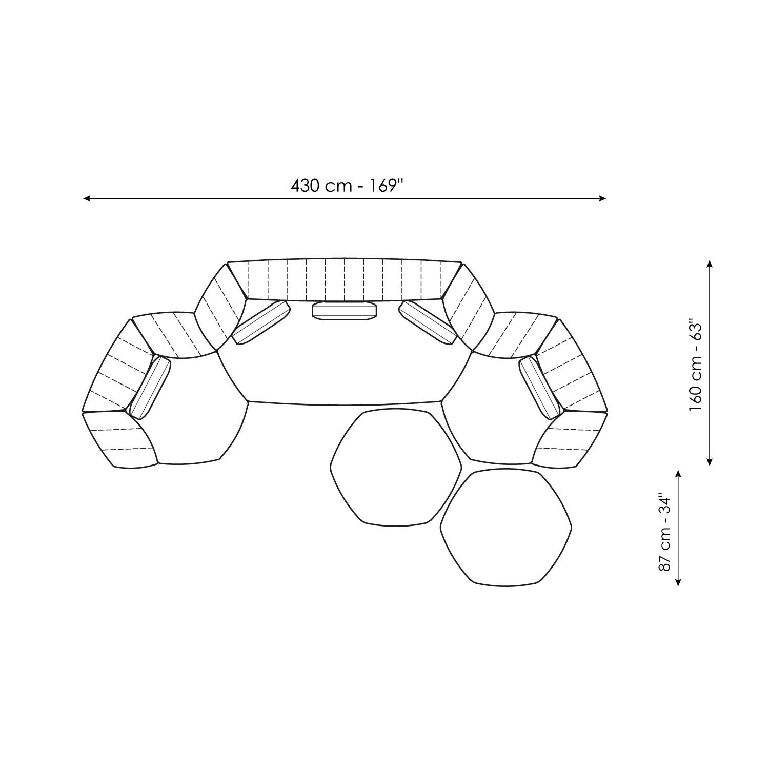 Ткань диван BONALDO PANORAMA NEW ARCH-00086500 - Вид №9
