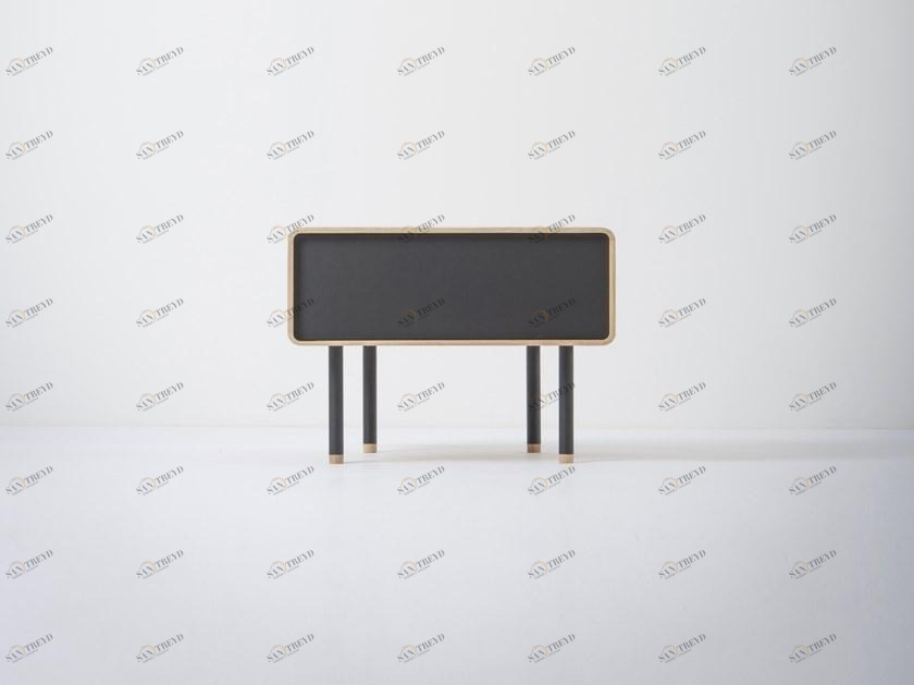 Gazzda Прямоугольная прикроватная тумбочка из дуба с ящиками Fina 068