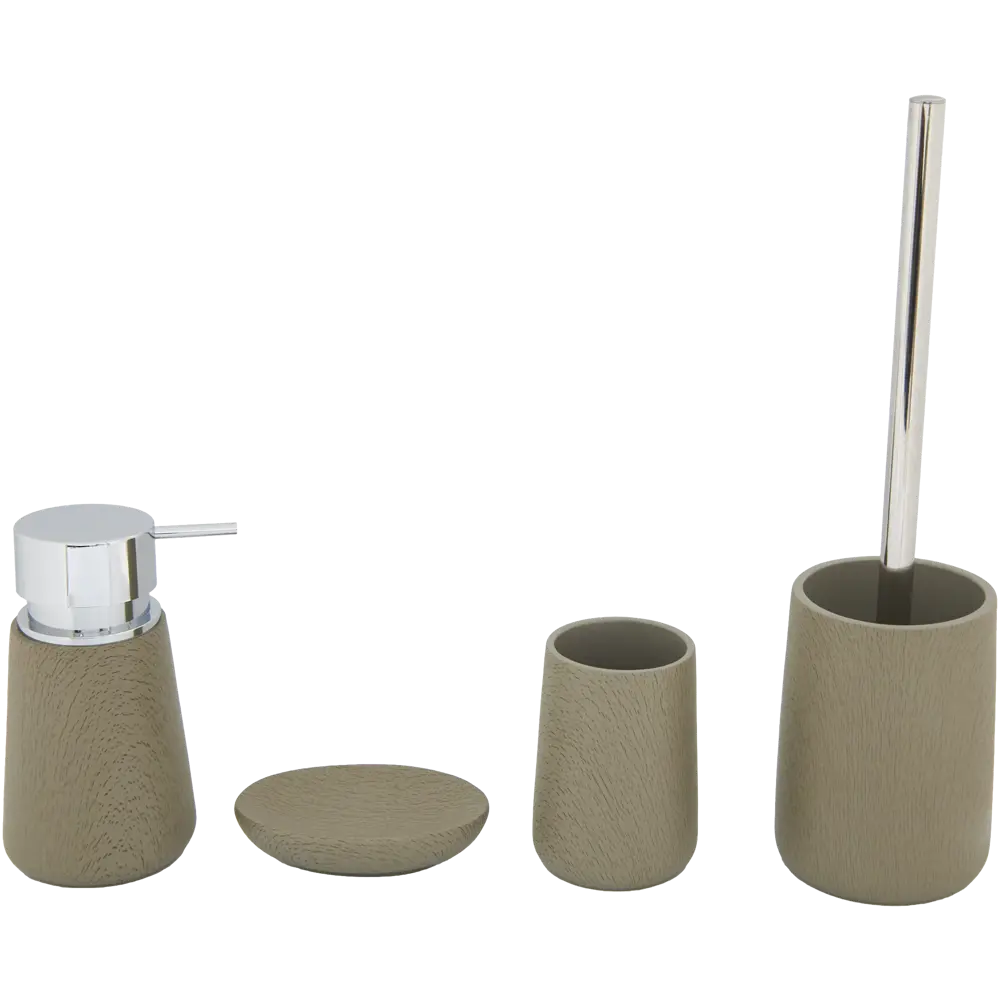 Стакан для зубных щеток Bath Plus Legno полирезина цвет серо-коричневый STLM-2147512 - Вид №1