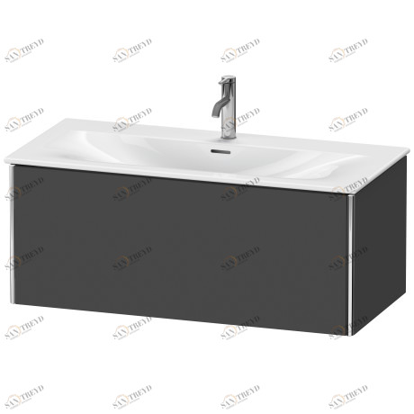 XS422504949 Тумбочка подвесная XSquare #XS4225 1010 x 478 мм Графит матовый, декор Duravit