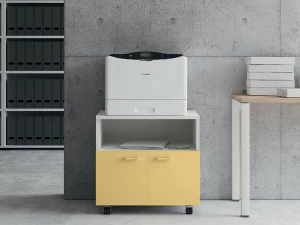 Las Mobili Низкий офисный шкаф с распашными дверцами на колесиках Contenitori universali evo