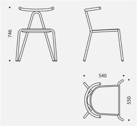 Многослойный штабелируемый стул B-LINE TORO ARCH-00048660 - Вид №2
