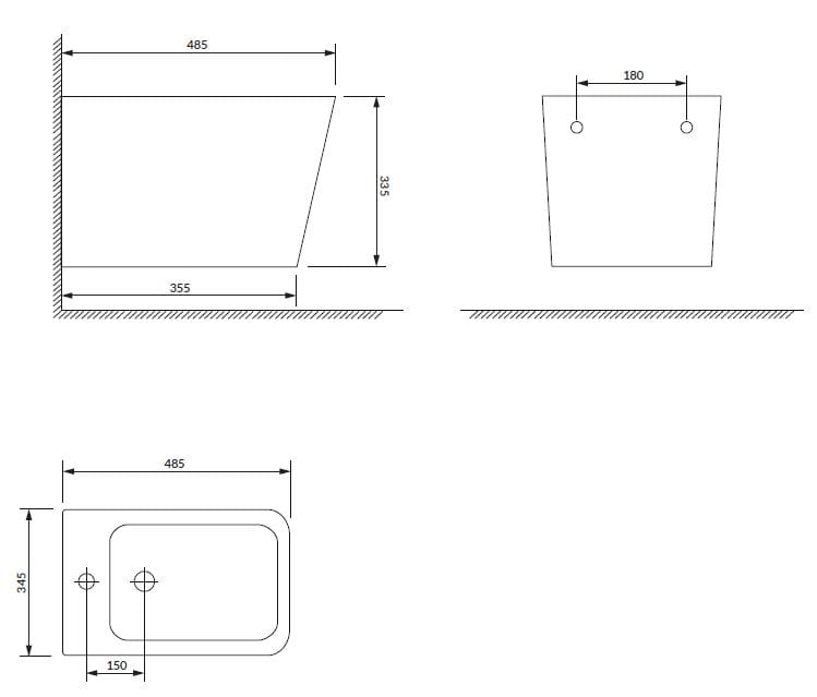 Подвесное биде из керамических материалов OMNIRES фонтан ARCH-00125002 - Вид №4