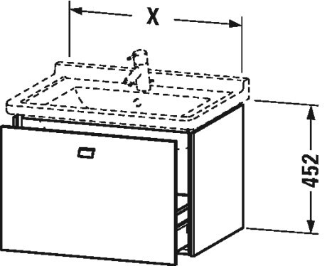 BR404104343 Brioso Тумбочка подвесная Базальт матовый, декор Duravit - Вид №3