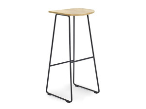 Высокий стул из стали и дерева