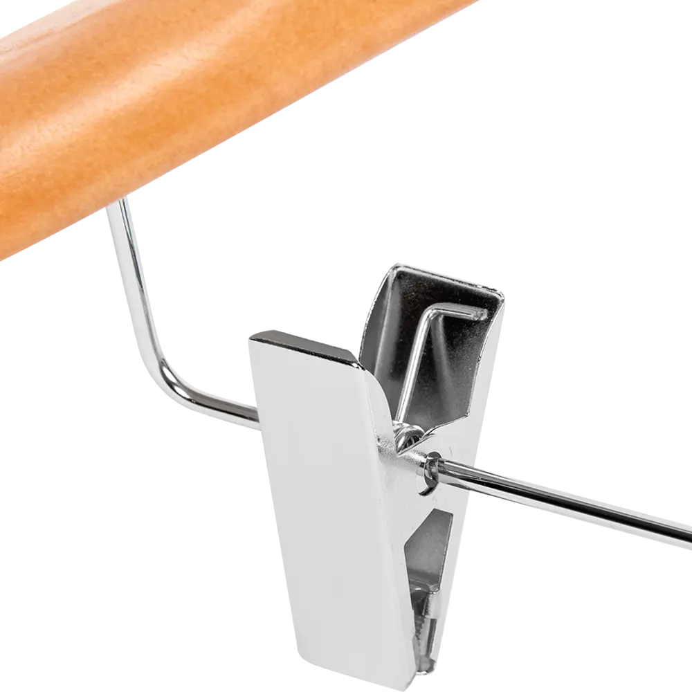 Плечики для одежды KONSENSA с зажимом 45 см дерево цвет натуральный Плечики с зажимом STLM-2181170 - Вид №2