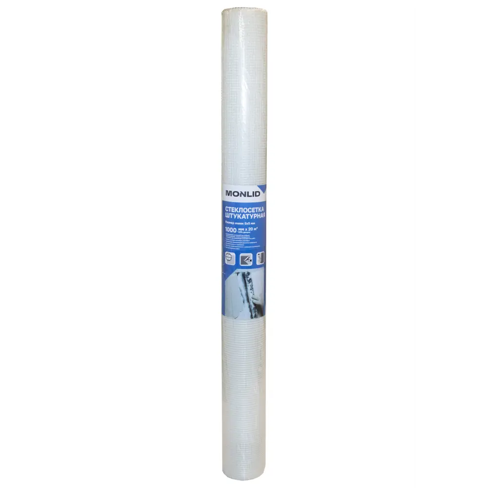 Стеклосетка штукатурная 5x5 мм MONLID 70 г/м² 1x20 м STLM-2027601 - Вид №1