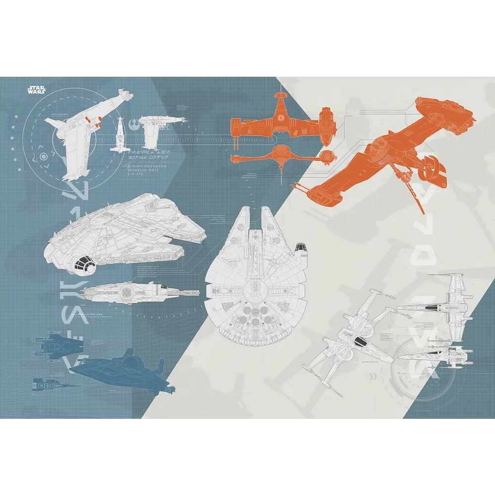 Фотообои «Звёздные войны: Корабли», бумажные, 368x254 см, 8-4001 Komar Disney/Marvel/Star Wars STLM-2089293