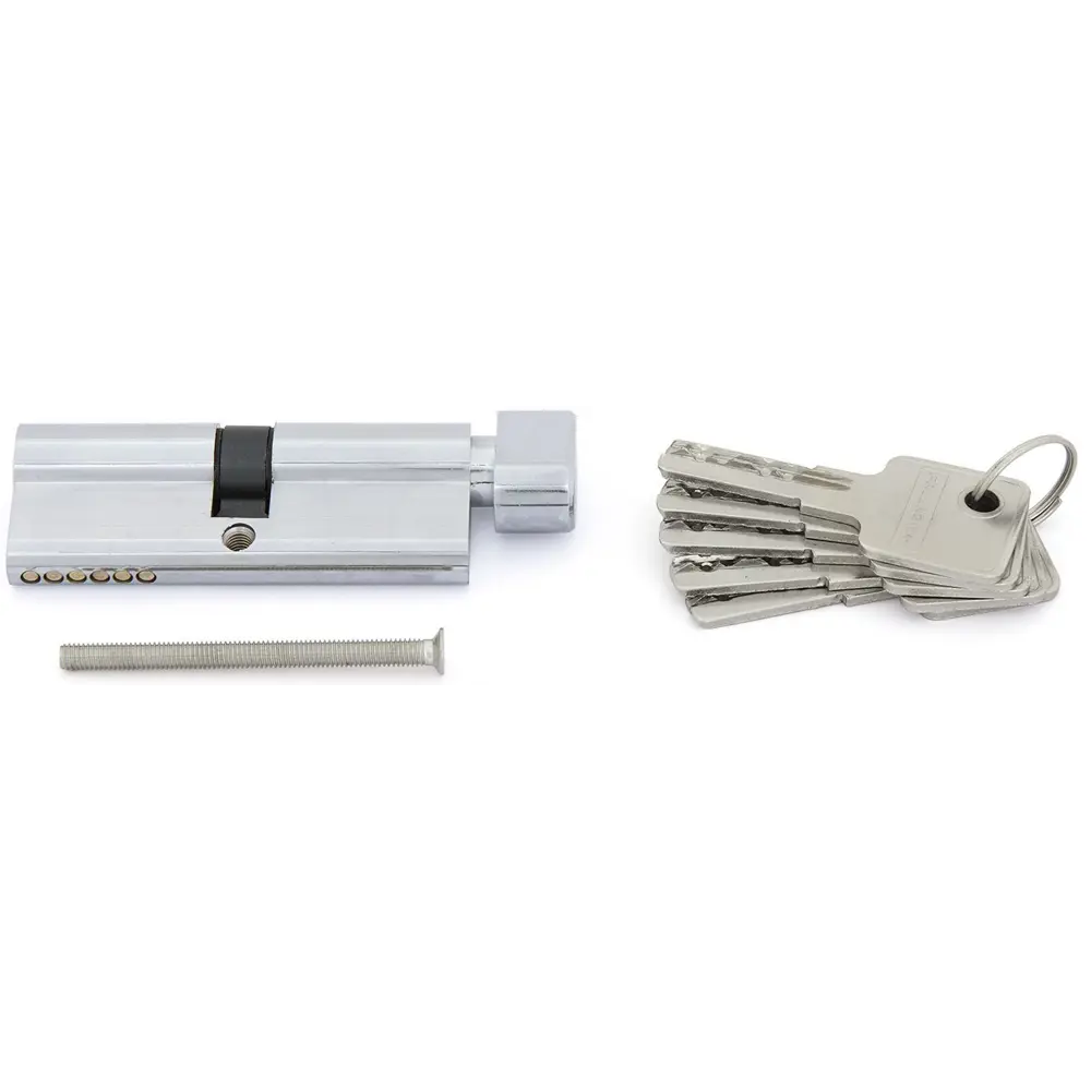 Цилиндр Palladium BK CP, 40x40, ключ/вертушка, цвет хромированный STLM-2135885 - Вид №1