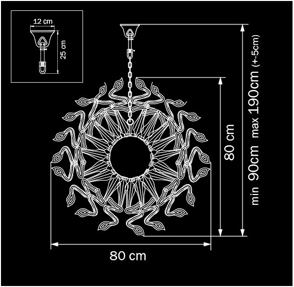 Подвесная люстра Lightstar Medusa 890183 LIGHTSTAR ДИЗАЙНЕРСКИЕ, MEDUSA, ШАР 056306 Оранжевый  - Вид №1