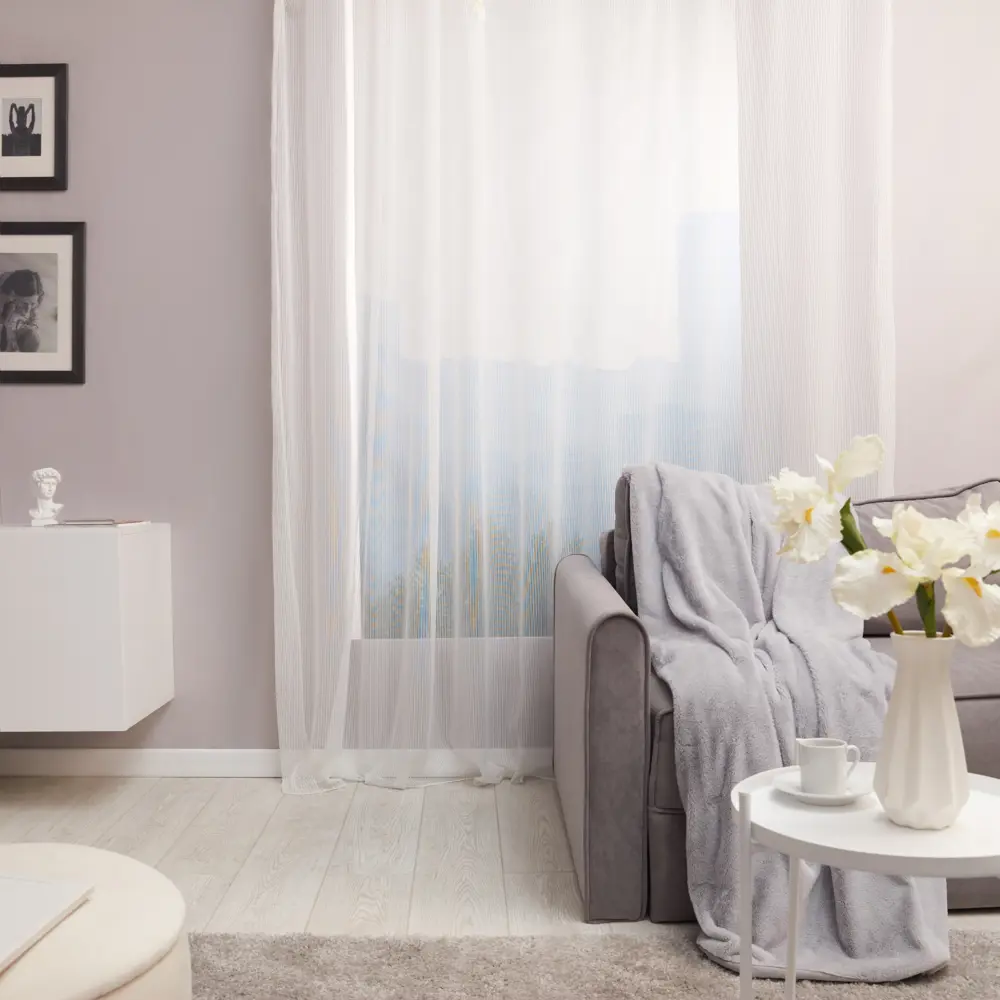 MIAMOZA Тюль Роми с декоративной лентой для элегантного интерьера 88109975 STLM-0076775