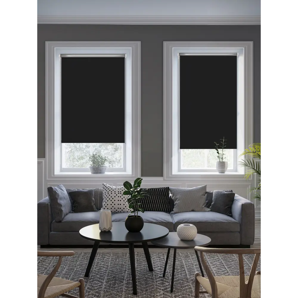 Штора рулонная блэкаут Silver 60x175 см черная GARDEN BLACKOUT Silver STLM-2126113 - Вид №4