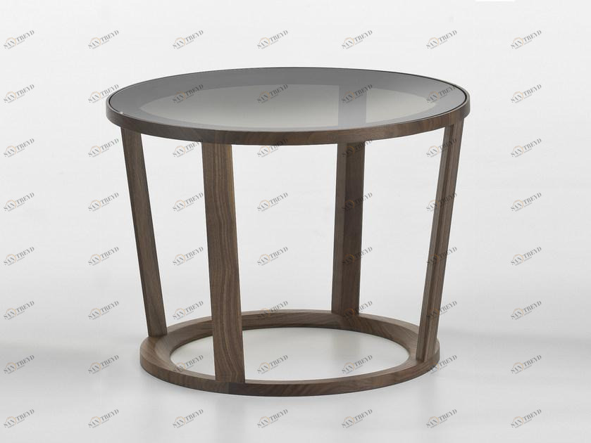 i 4 Mariani Низкий круглый стеклянный журнальный столик Niky sun-id-1464872