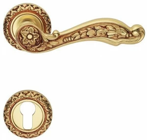 LINEA CALI' Латунная ручка в стиле Людовика xiv с накладкой Jardin