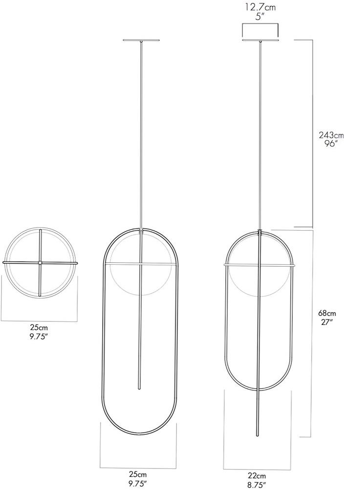 ANDlight Подвесной светильник из стали и стекла Orbit sun-id-1468838 - Вид №9