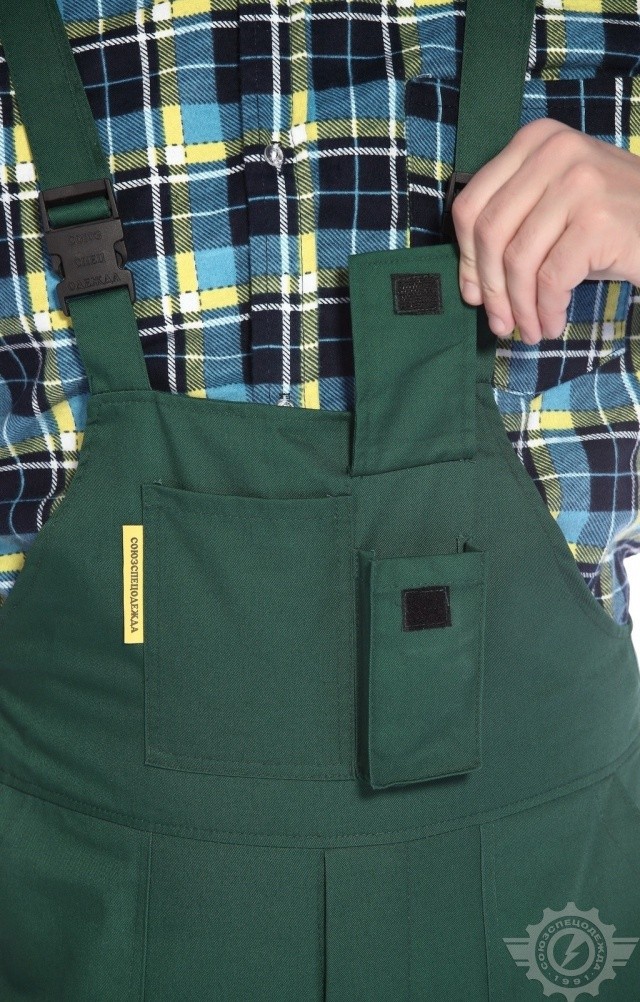 65612 Полукомбинезон "Эксперт-2" зеленый  Летняя спецодежда  размер 60-62/182-188  - Вид №6