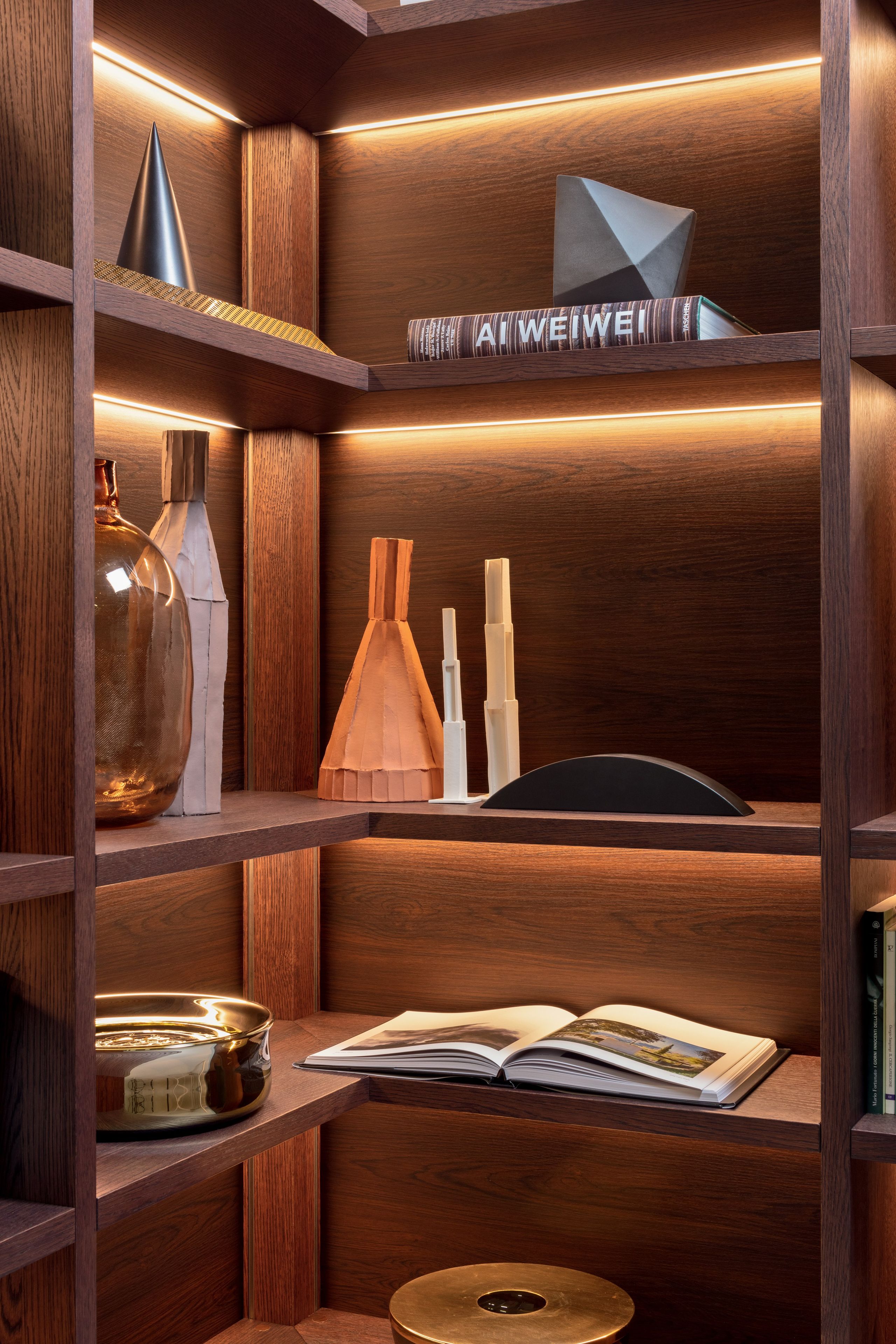 Деревянная секционная угловая Книжная полка Pianca Spazioteca ARCH-00147380 - Вид №1