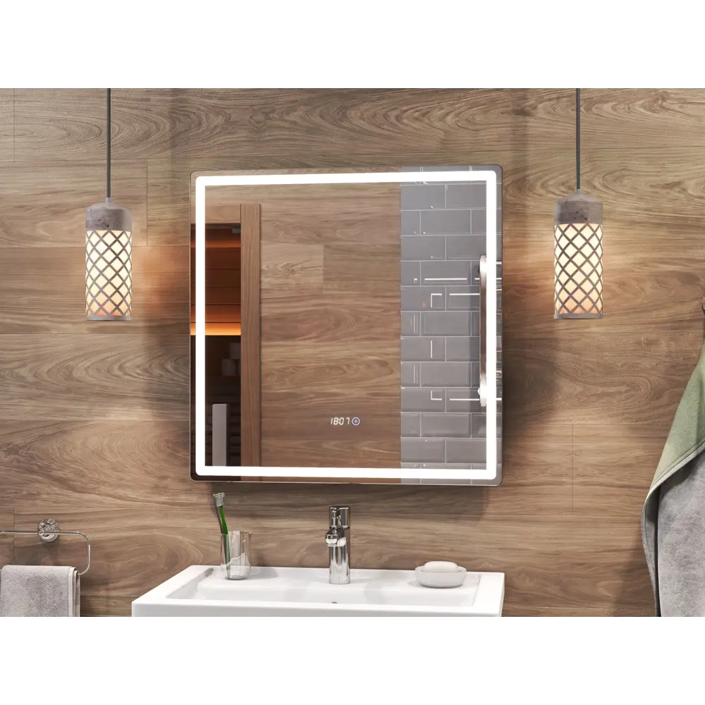 Зеркало Vigo Level Comfort с интеллектуальной подсветкой и часами 89359098 STLM-0992825 - Вид №7