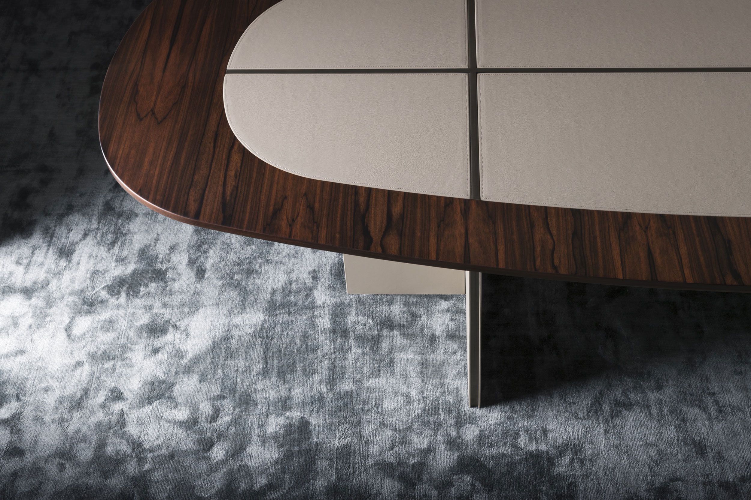 Эвкалиптовый стол с кожаной обивкой OAK Metronome ARCH-00125161 - Вид №5