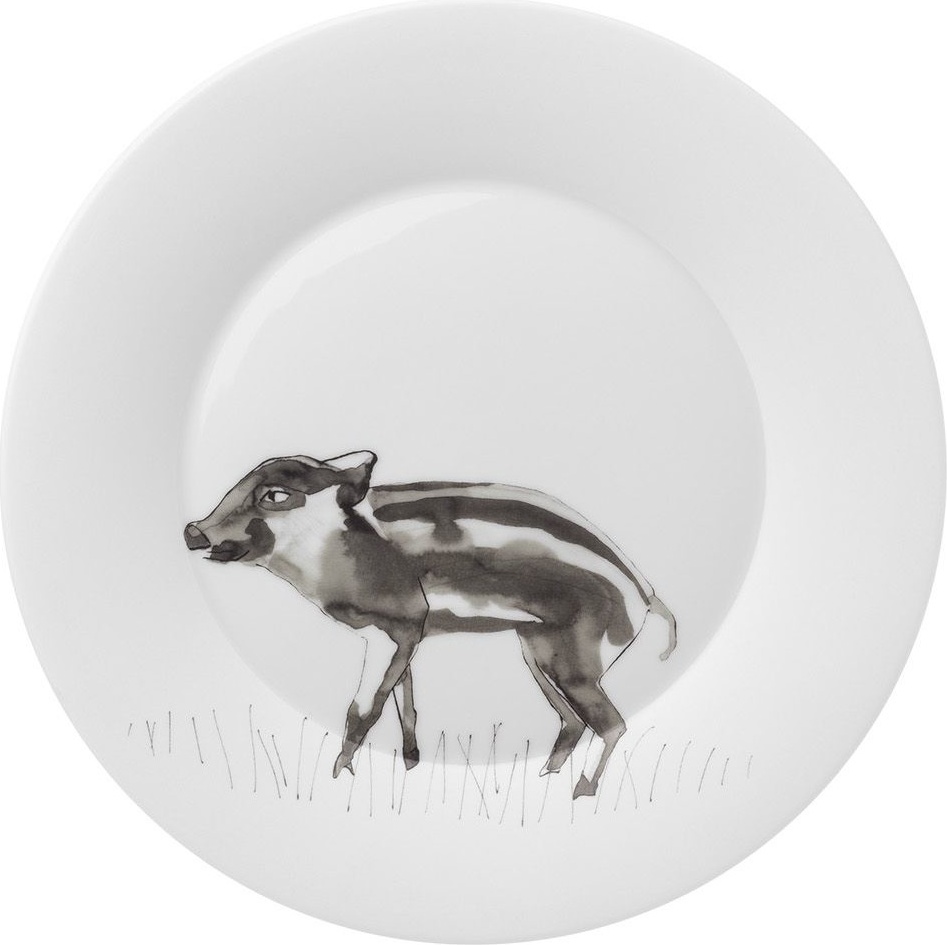 10607682 Hering Berlin Тарелка закусочная Hering Berlin "Охота" "Кабанчик" 23см Фарфор 