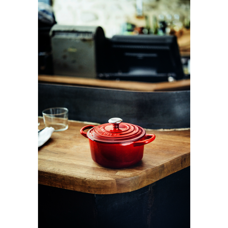 Кокотница чугунная Le Creuset, Ø10 см, вишневая 21001100600461 - Вид №1