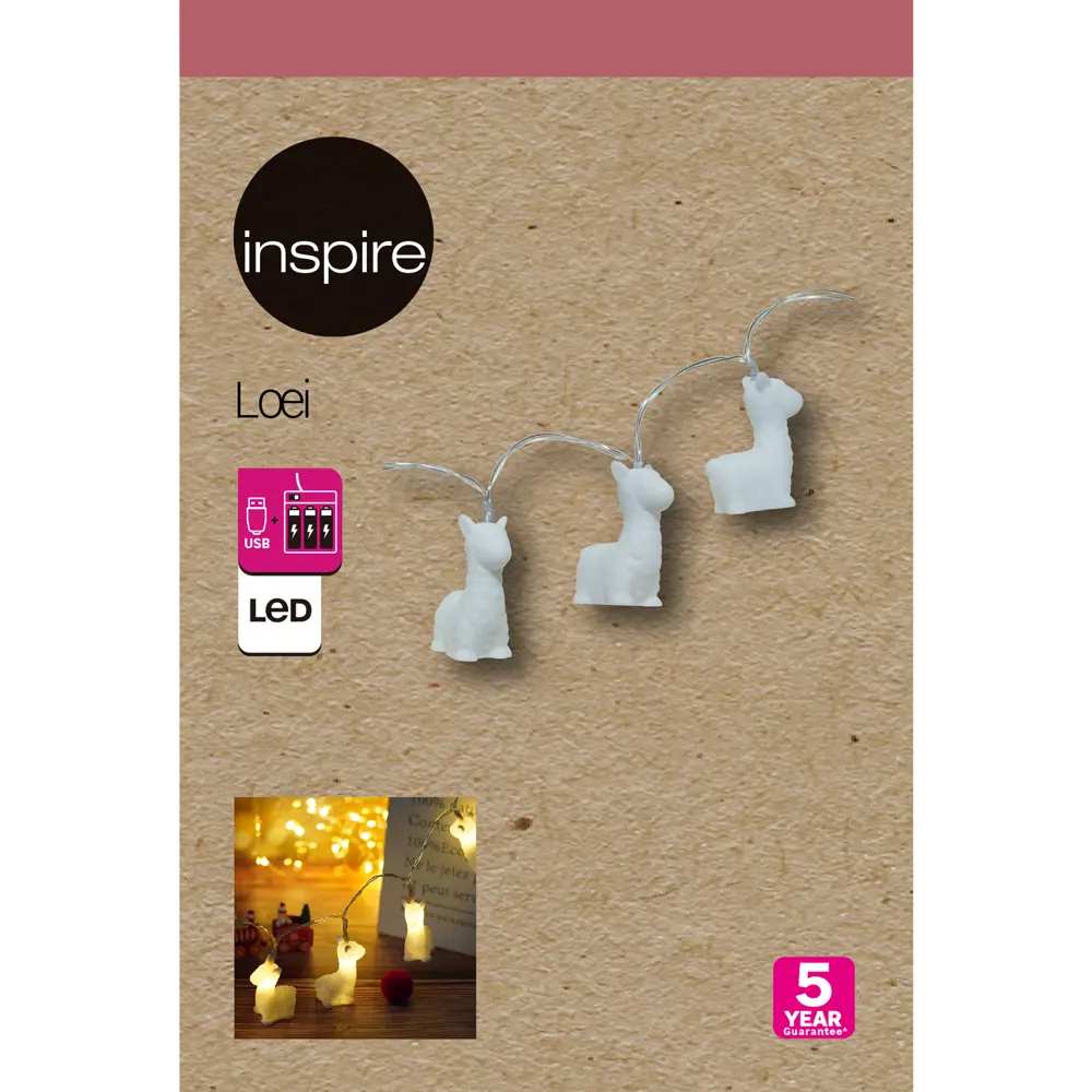 INSPIRE Гирлянда с ламками Loei - 10 светящихся фигурок для уютного декора 85612427 STLM-1450835 - Вид №2