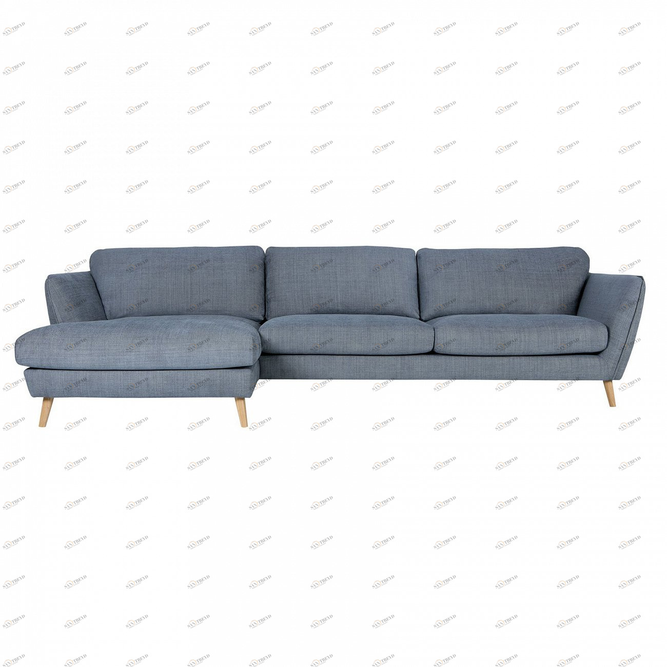 Диван угловой голубой 163 см Stella SITS ДИЗАЙНЕРСКИЕ, STELLA 192361 Голубой 