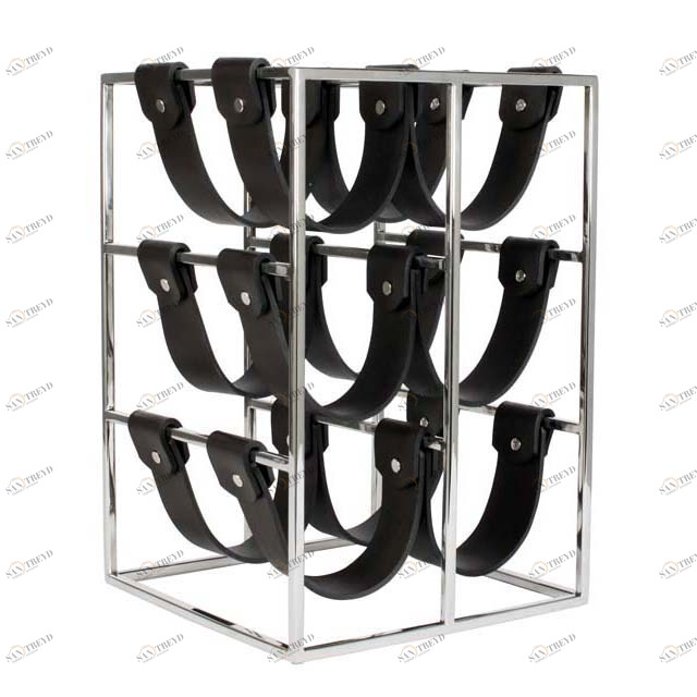 Подставка стальная для бутылок 37х25 см серебряная Winerack Envy 6 Bottles EICHHOLTZ ДИЗАЙНЕРСКИЕ 00-3883252 Серебро 