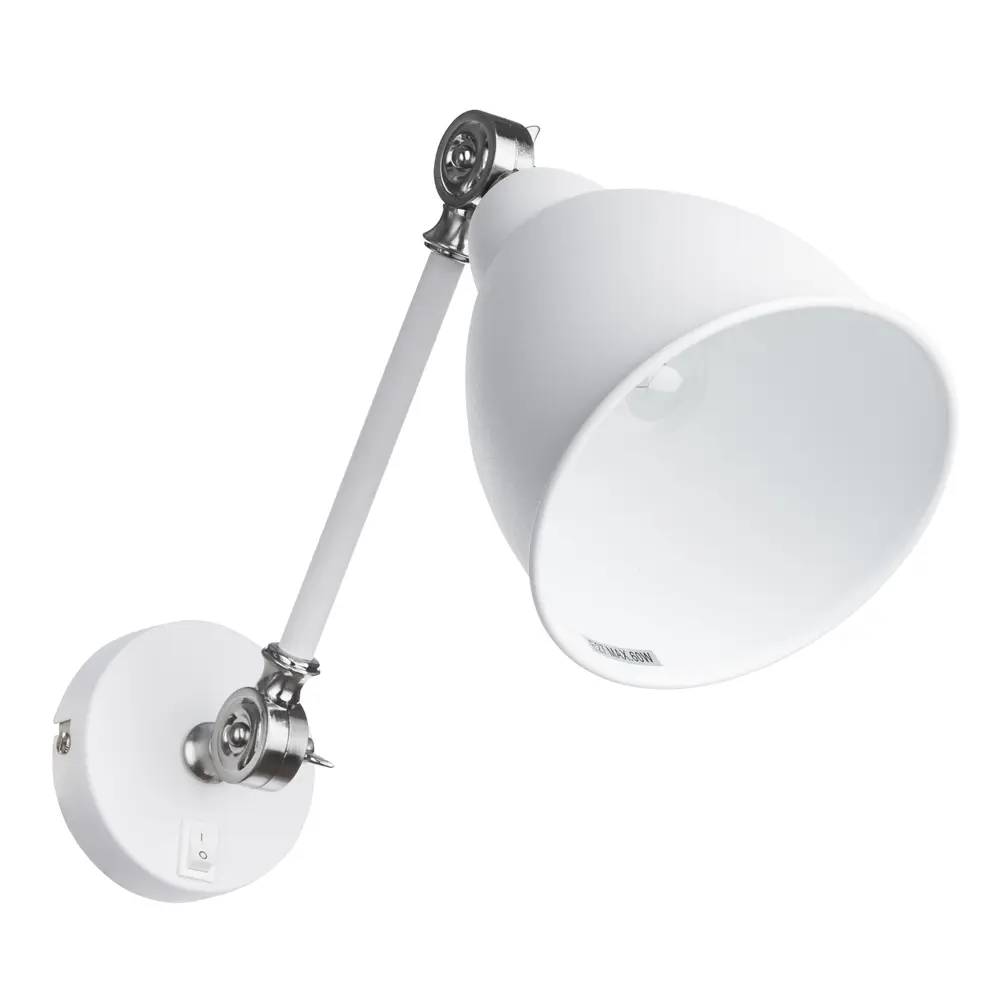 Бра Braccio 1xE27x60 Вт цвет белый матовый Arte Lamp STLM-2184411 - Вид №2