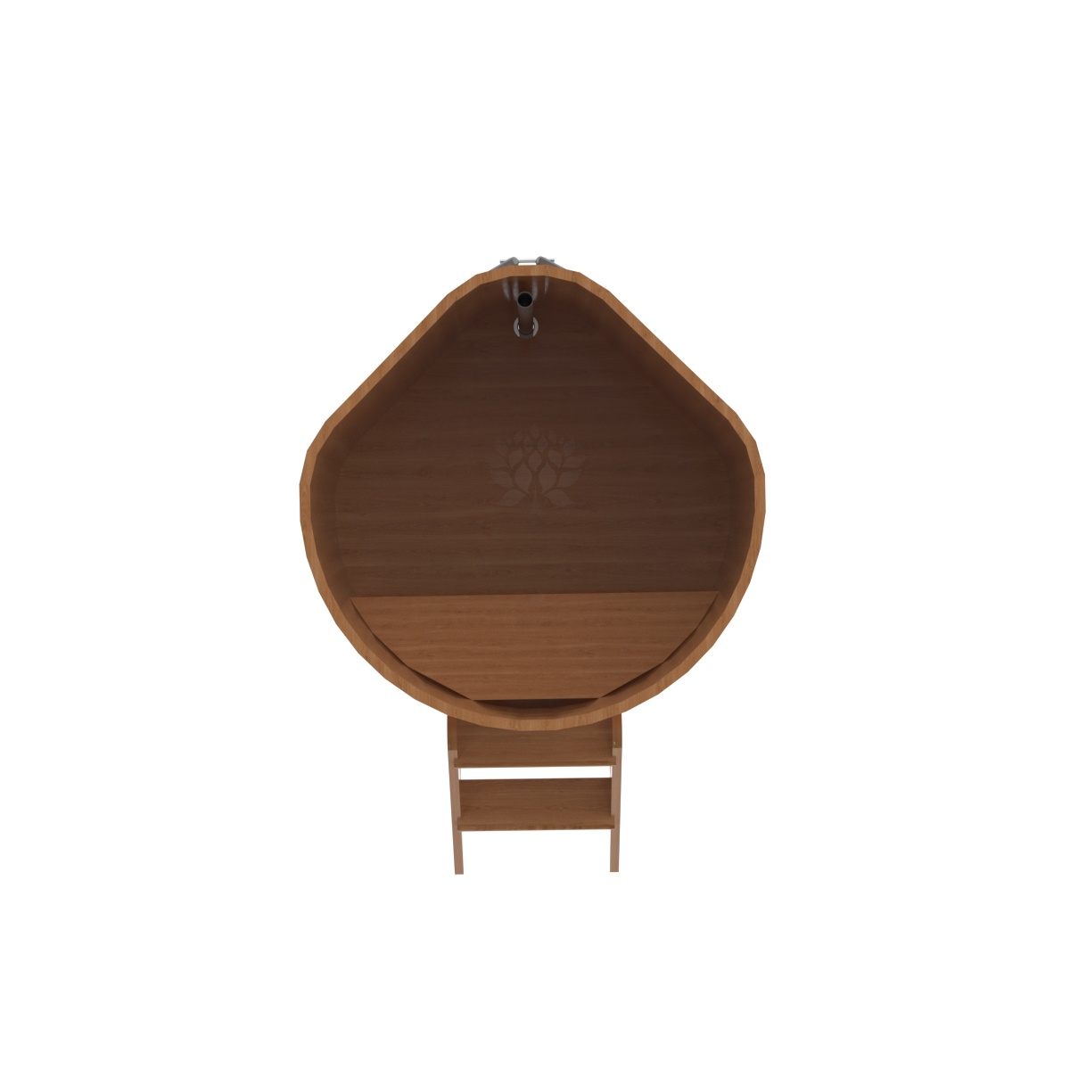 1345 Купель угловая из дуба 1,03х1,03х1,1 натуральная Alyarus  - Вид №4