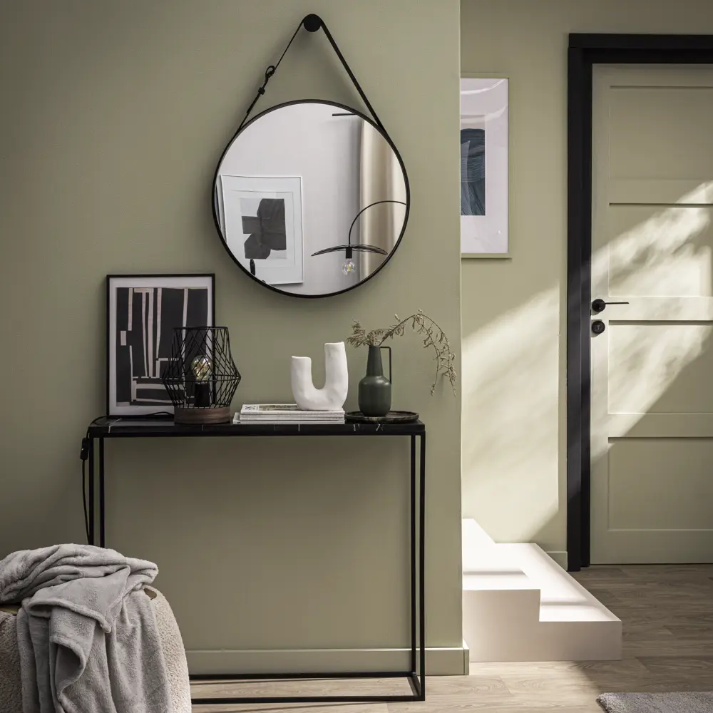 INSPIRE Barbier Black — круглое зеркало с ременной рамой 57 см 86484794 STLM-0833350 - Вид №4