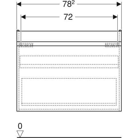 501.905.JK.1 Шкафчик для раковины Geberit Renova Plan, с одним выдвижным ящиком и одним внутренним выдвижным ящиком Geberit  - Вид №50