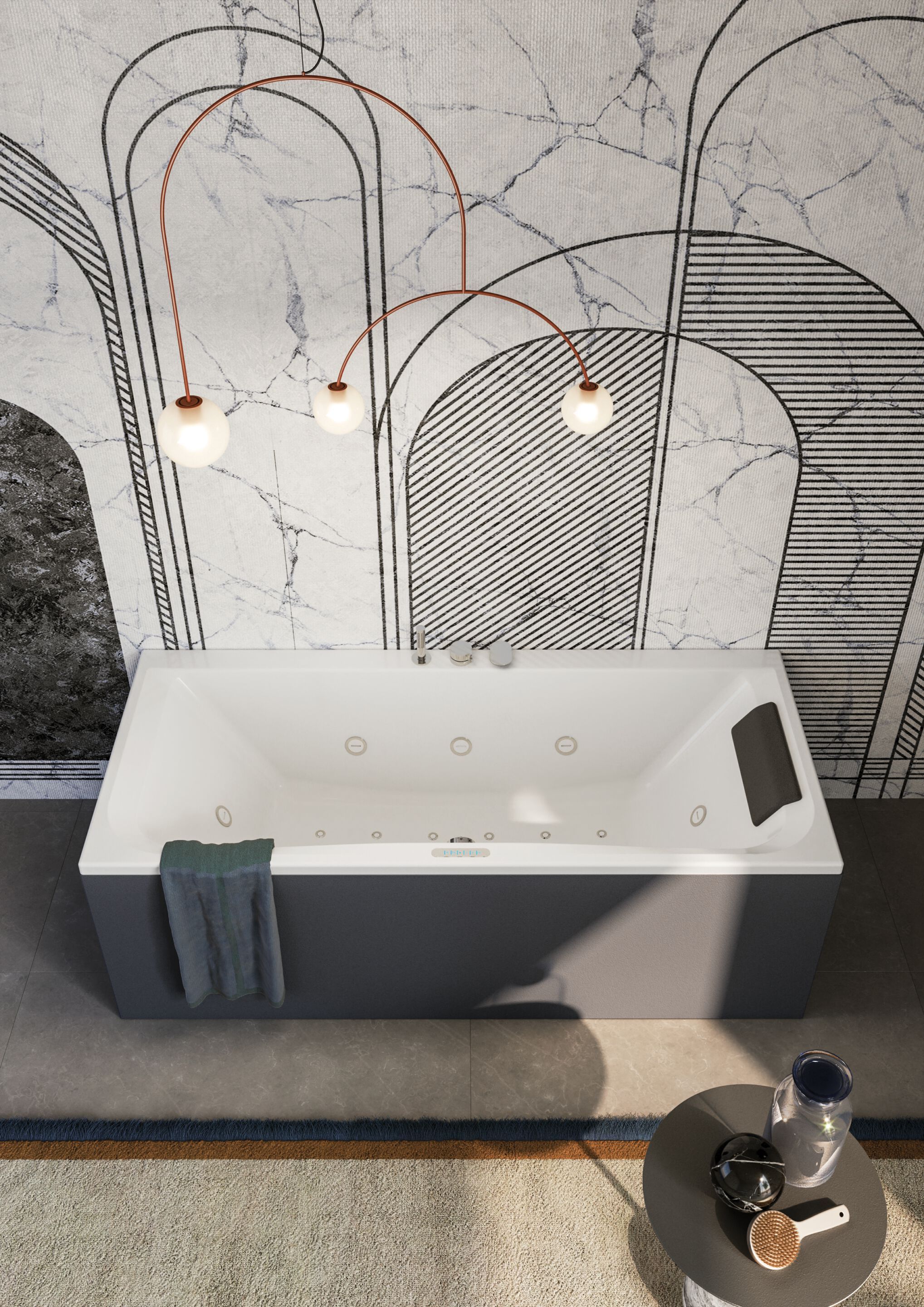 Прямоугольная ванна с гидромассажем Kinedo Saphir ARCH-00104493 - Вид №1